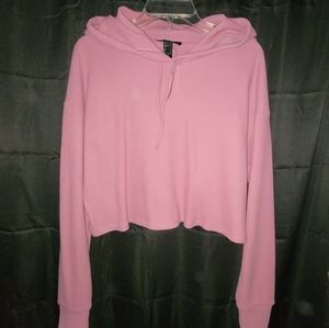 Pink crop hoodie